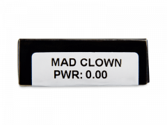 CRAZY LENS - Mad Clown - Ühepäevased läätsed 0-tugevusega (2 läätse)