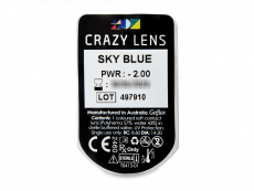 CRAZY LENS - Sky Blue - Ühepäevased läätsed Korrigeerivad  (2 läätse)