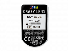 CRAZY LENS - Sky Blue - Ühepäevased läätsed 0-tugevusega (2 läätse)