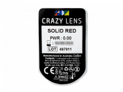 CRAZY LENS - Solid Red - Ühepäevased läätsed 0-tugevusega (2 läätse)