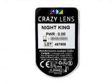 CRAZY LENS - Night King - Ühepäevased läätsed 0-tugevusega (2 läätse)