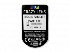 CRAZY LENS - Solid Violet - Ühepäevased läätsed 0-tugevusega (2 läätse)