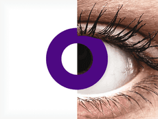 CRAZY LENS - Solid Violet - Ühepäevased läätsed 0-tugevusega (2 läätse)