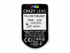 CRAZY LENS - Yellow Twilight - Ühepäevased läätsed Korrigeerivad  (2 läätse)