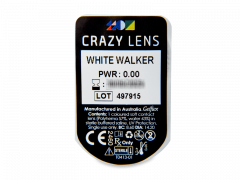 CRAZY LENS - White Walker - Ühepäevased läätsed 0-tugevusega (2 läätse)