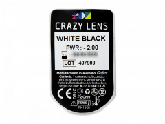 CRAZY LENS - White Black - Ühepäevased läätsed Korrigeerivad (2 läätse)
