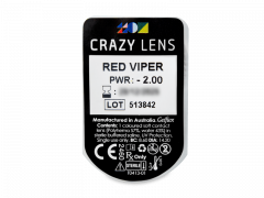 CRAZY LENS - Red Viper - Ühepäevased läätsed Korrigeerivad (2 läätse)