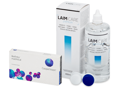 Biofinity Multifocal (6 läätse) + Laim Care 400 ml
