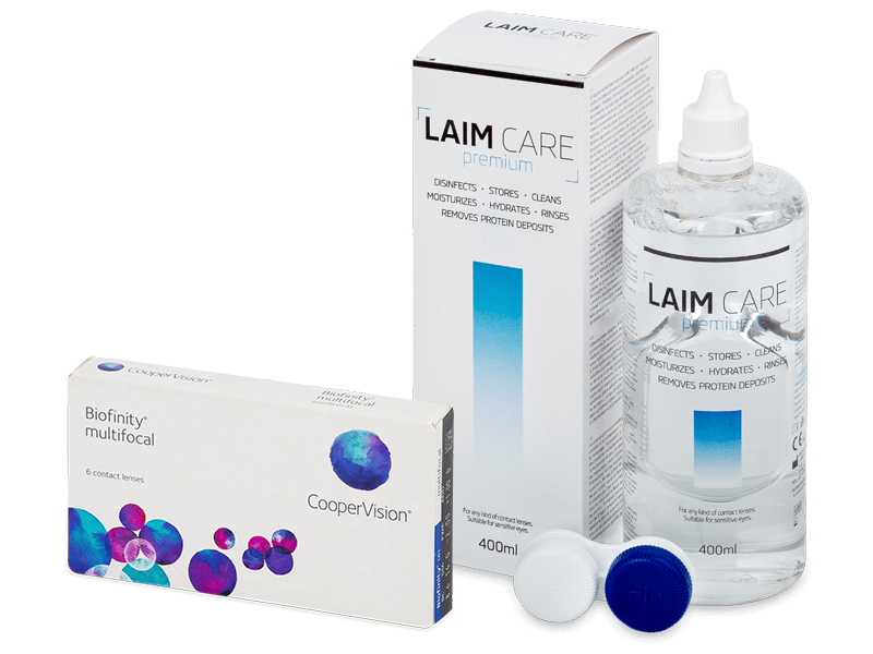 Biofinity Multifocal (6 läätse) + Laim Care 400 ml