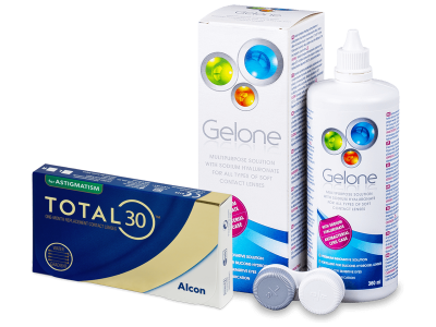 TOTAL30 for Astigmatism (3 läätse) + Gelone 360 ml