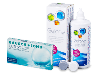 Bausch + Lomb ULTRA Multifocal for Astigmatism (6 läätse) + Gelone 360 ml